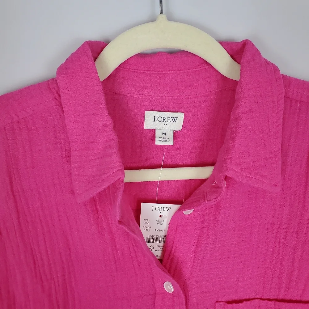 J. Crew Double-Gauze Button-up Shirt Size Medium NWT